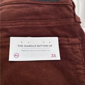 Ag Adriano Goldschmied Brown Corduroy Jeans